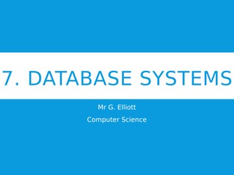 Database Systems - (A-Level Computer Science)