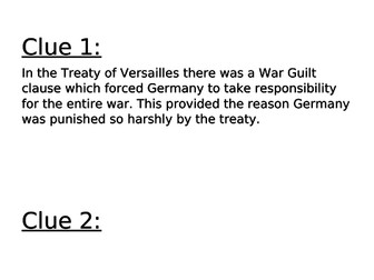 Treaty of Versailles escape room