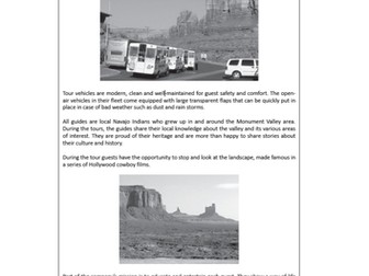 Travel and Tourism - Nature of destinations