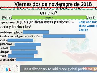 Theme 2, Home, social issues and global issues