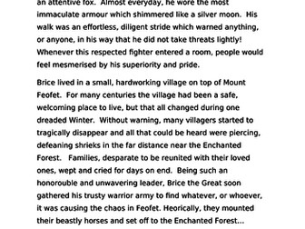 Beowulf inspired FantasyStory / Quest Story