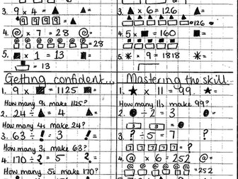 KS2/3 - Multiplying and Dividing: Find the Missing Numbers