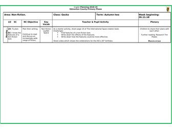 Leaflet on Space - Year 5 detailed lesson plan