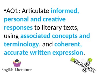 AQA Assessment Objective Posters - A Level Literature A