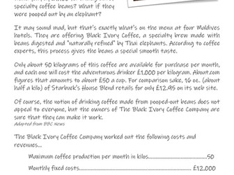 BREAKEVEN - The World's most expensive coffee