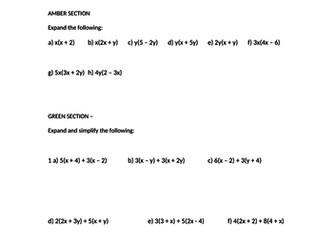 Expanding Brackets