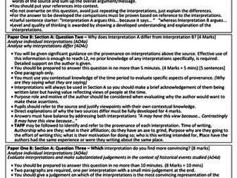 AQA GCSE How to Guide for question stems. Paper 1A