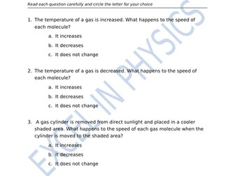 PRESSURE OF A GAS 1