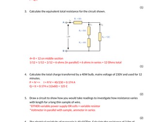 A-level Physics Revision Quizzes x 5 (optics, waves, energy, photons, circuits, mechanics)