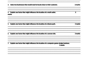 3.1.5 GCSE AQA Business 9-1: Business Location
