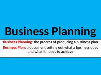 3.1.6 GCSE AQA Business 9-1: Business Plan + Profit