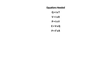 AQA Unit 2 - Electricity Revision