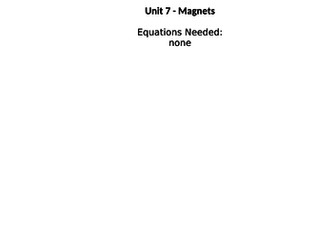 AQA Unit 7 - Magnets and Electromagnets Revision