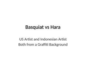 IB DP Visual Arts: Introducing Comparative Study to students using Basquiat and Hara