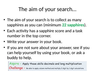 KS3 Y7 Multiplication Revision Activity