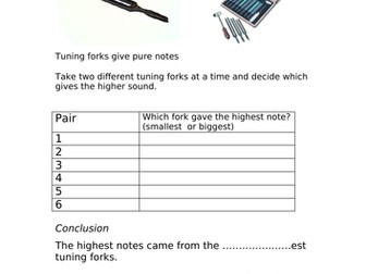 Tuning forks experiment