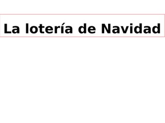 Spanish Christmas Lottery Advert
