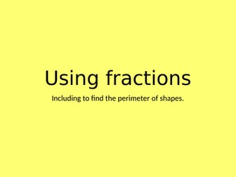 Mastery fractions - finding the perimeter of shapes with lengths that include fractions.