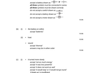 YEAR 8 PHYSICS AQA ACTIVATE SOW MINI ASSESSMENT HIGHER AND FOUNDATION WITH MARK SCHEMES