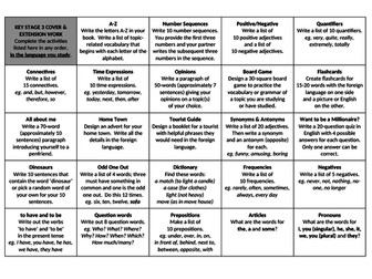 KS3 MFL GENERIC COVER WORK