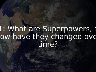 Revision Quiz Questions for Superpowers - A Level Geography