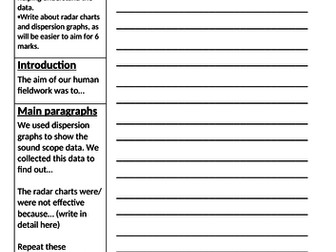 EIGHT 9-1 Geography STRCUTURE STRIPS (and some model 9 mark answers etc)