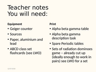 Atomic Structure Lesson 3&4 - Radioactive Decay