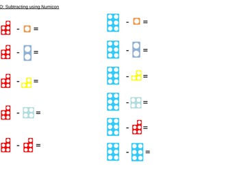 Subtraction with Numicon
