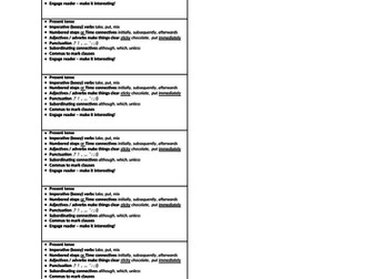 Year 5/6 Instructions Success Criteria
