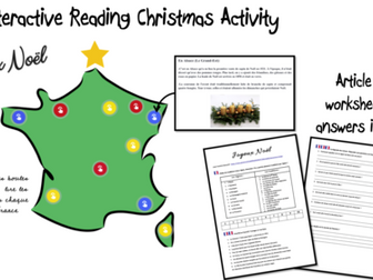 An Interactive Reading Activity- Christmas/ Noel- French A Level