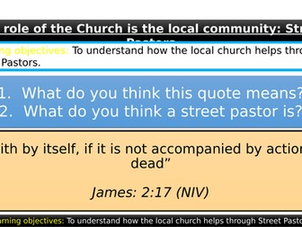 1.2.9 - Role of the Church in the Local Community: Street Pastors