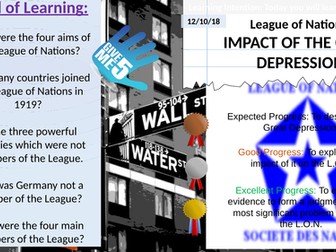 The Great Depression & Impact on 'The League of Nations'.