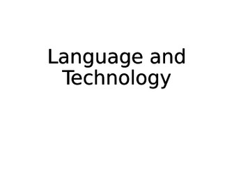 Language and Technology