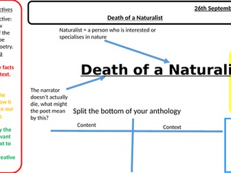 Death of a Naturalist - EDUQAS English literature GCSE