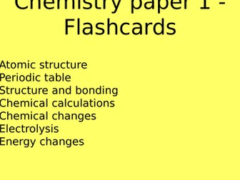 AQA Combined Science Chemistry Paper 1 Flashcards
