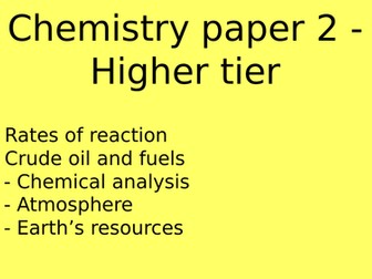 AQA Combined Science Chemistry Paper 2 Flashcards