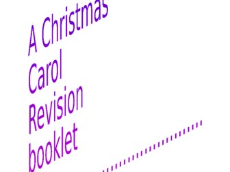 A Christmas Carol Revision Booklet