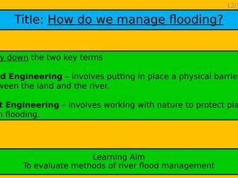 How is river flooding managed?