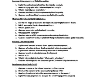 Development Dynamics Revision Summary