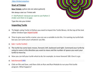 Using Turtle in Python to Make Geometric  Designs