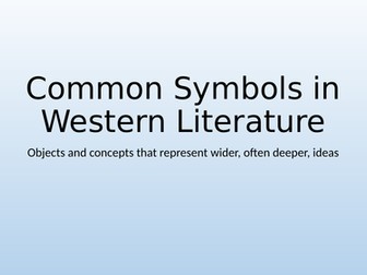 Common Symbolism in Western Literature