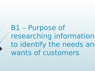 BTEC Business Unit 2