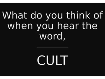 Cults and Religions, What's the Difference?