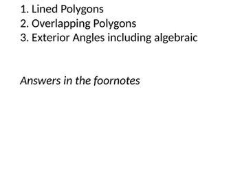 Angles in Polygons (Worksheets)