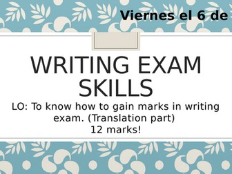 Writing exam prep- translation