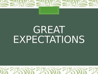 Great Expectations SOW IGCSE English Lit