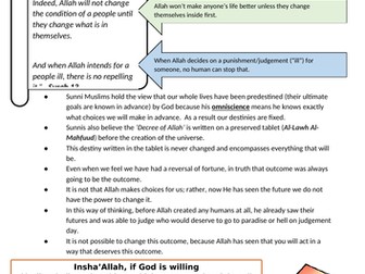Al Qadr (predestination) in Islam
