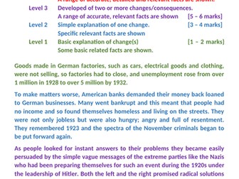 Germany 1890 - 1945 AQA GCSE model answer