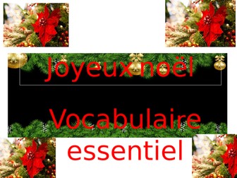 JOYEUX NOEL   VOCABULAIRE ESSENTIEL