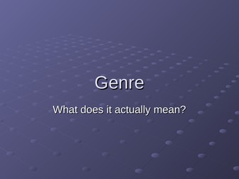 Genre Defintion..